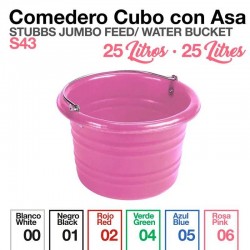 COMEDERO CUBO CON ASA STUBBS S43 25 Litros