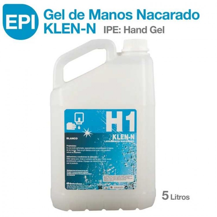 EPI: GEL DE MANOS NACARADO KLEN-N 5 Litros