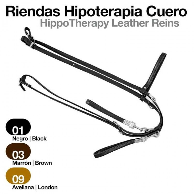 RIENDAS HIPOTERAPIA CUERO 