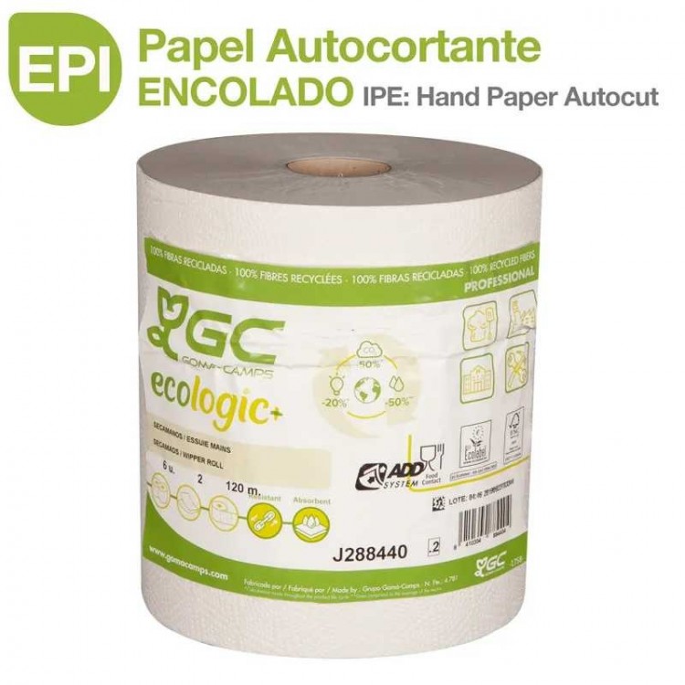 EPI: PAPEL AUTOCORTANTE ENCOLADO 2/C 120 metros