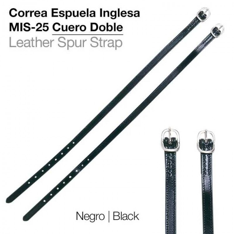 CORREA ESPUELA INGLESA MIS-25 CUERO DOBLE