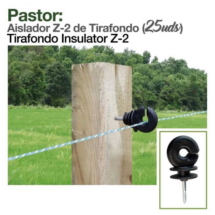 PASTOR: AISLADOR Z-2 DE TIRAFONDO 25uds