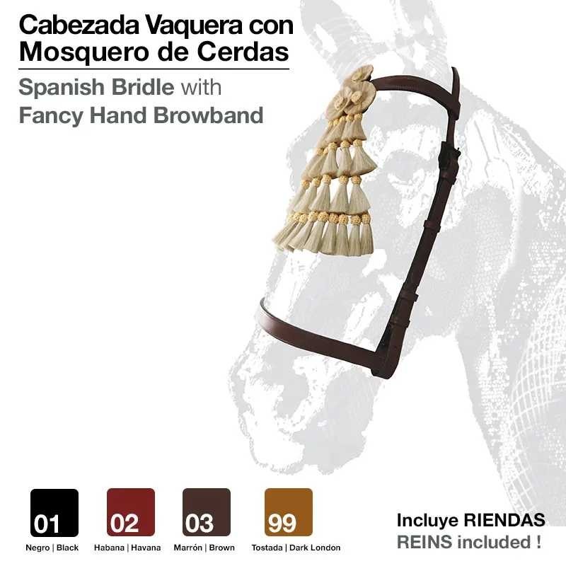 CABEZADA VAQUERA CON MOSQUERO CERDAS 